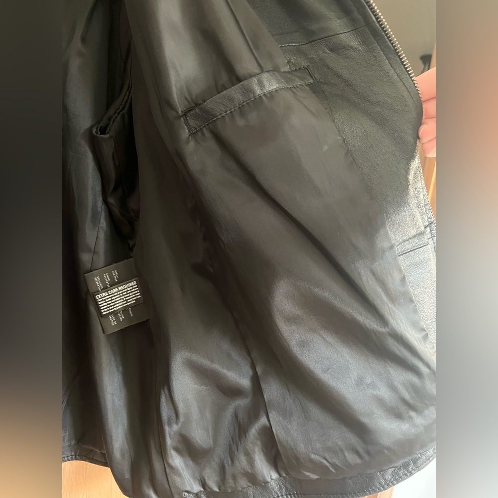 Marc New York Classic Black Faux Leather Jacket size 1X - Picture 6 of 8